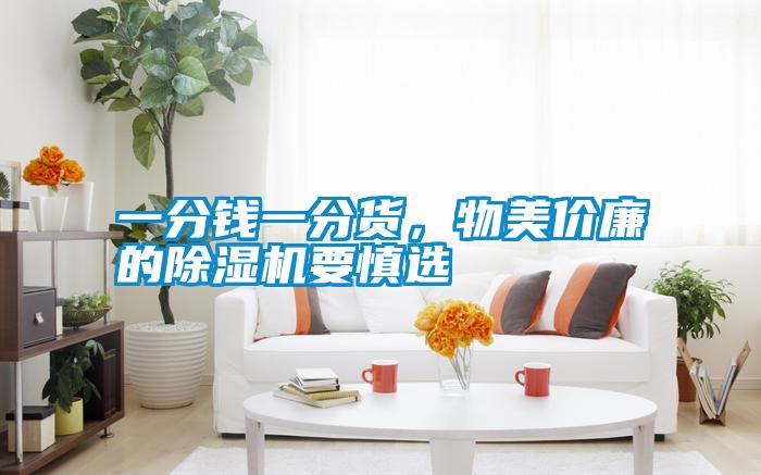 一分錢一分貨，物美價廉的除濕機要慎選
