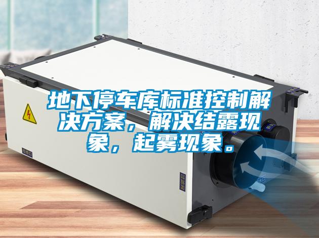 地下停車庫標準控制解決方案，解決結(jié)露現(xiàn)象，起霧現(xiàn)象。