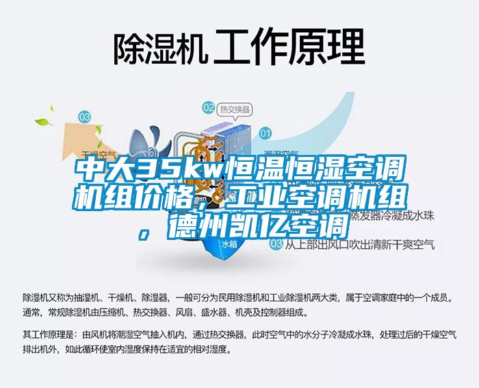 中大35kw恒溫恒濕空調機組價格，工業空調機組，德州凱億空調