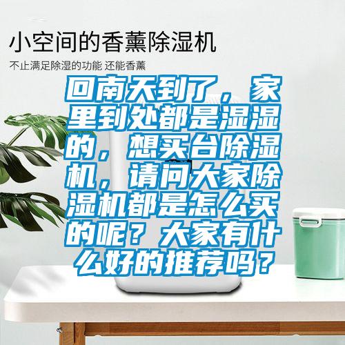 回南天到了,家里到處都是濕濕的,想買臺(tái)除濕機(jī),請(qǐng)問大家除濕機(jī)都是怎么買的呢?大家有什么好的推薦嗎?