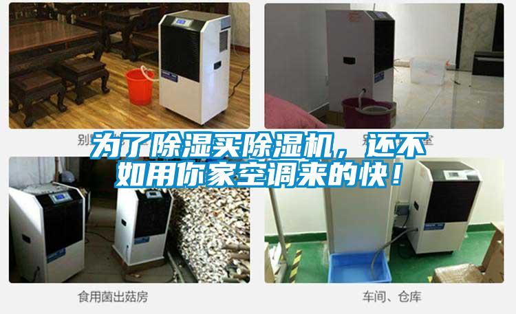 為了除濕買除濕機，還不如用你家空調來的快！
