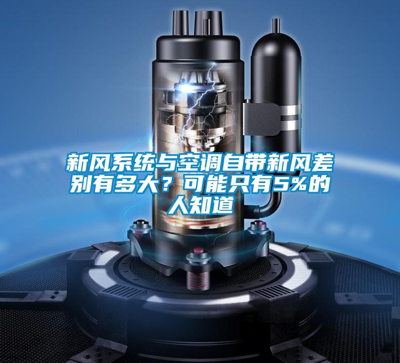 新風(fēng)系統(tǒng)與空調(diào)自帶新風(fēng)差別有多大？可能只有5%的人知道
