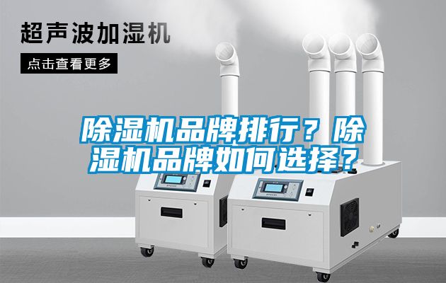除濕機品牌排行?除濕機品牌如何選擇?