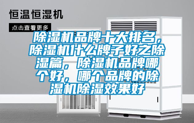 除濕機品牌十大排名，除濕機什么牌子好之除濕篇，除濕機品牌哪個好，哪個品牌的除濕機除濕效果好