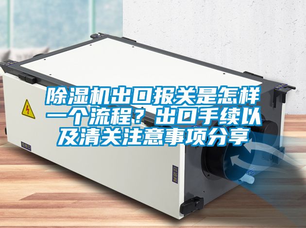 除濕機出口報關是怎樣一個流程?出口手續(xù)以及清關注意事項分享